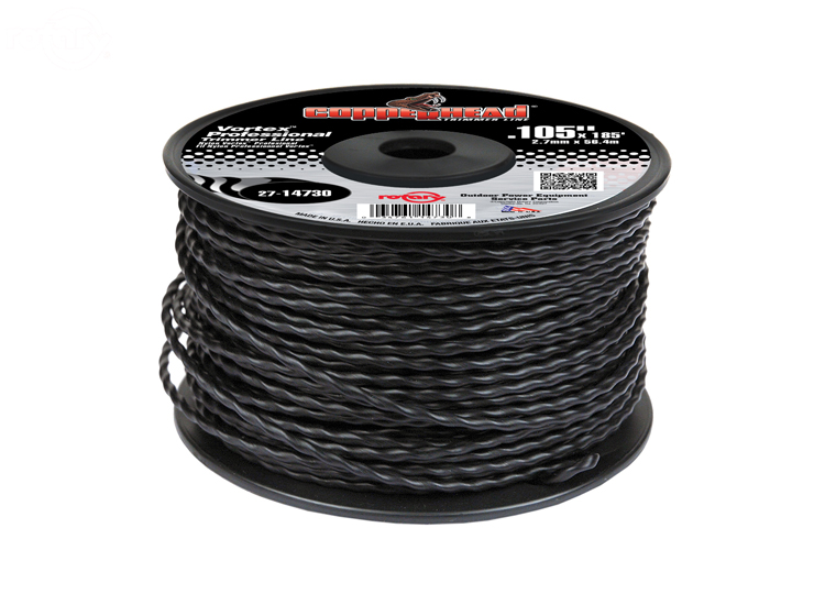 Rotary # 14730 VORTEX trimmer line .105 X 185' Spool Low Noise Line