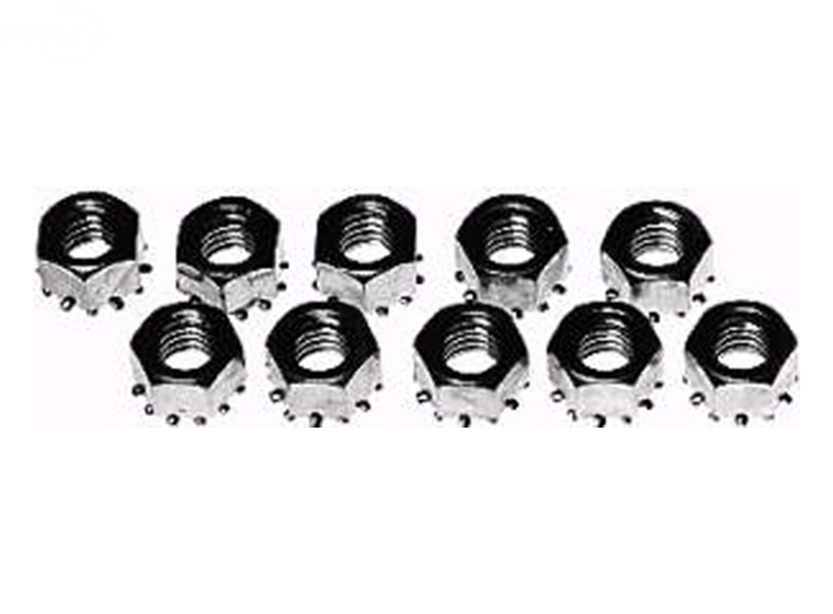 Pack of 10 Lock Nuts 3/8